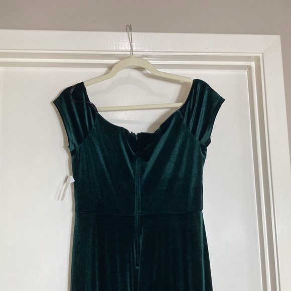 NWT Windsor Hunter Green Velvet Dress Size 13/14 - Picture 4 of 7